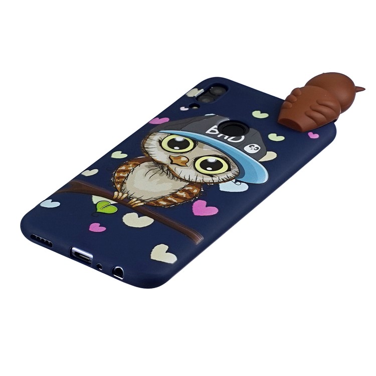 Modello Di Bambola 3D Carino Stampa Caso Accessorio TPU Per Huawei P Smart (2019) / Onore 10 Lite - Gufo Maschio-4