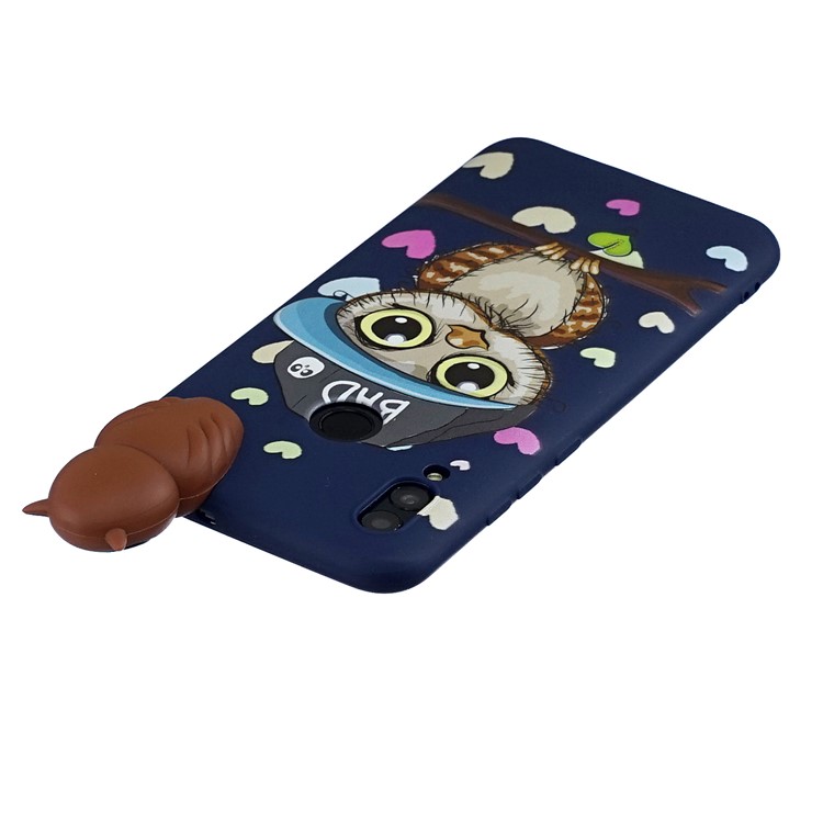Modello Di Bambola 3D Carino Stampa Caso Accessorio TPU Per Huawei P Smart (2019) / Onore 10 Lite - Gufo Maschio-5