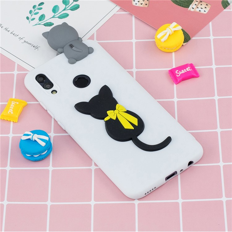 3D Pattern TPU Cover for Huawei P Smart (2019) / Honor 10 Lite - Cat-6