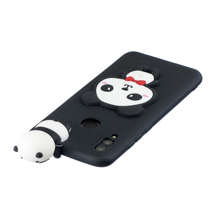 3D Pattern TPU Mobile Phone Cover for Huawei P Smart (2019) / Honor 10 Lite - Panda with Red Bowknot-4