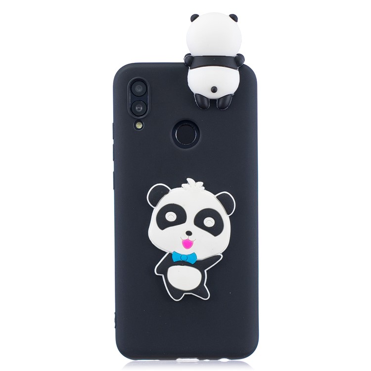 3D Pattern TPU Mobile Phone Shell for Huawei P Smart (2019) / Honor 10 Lite - Panda with Blue Bowknot-2