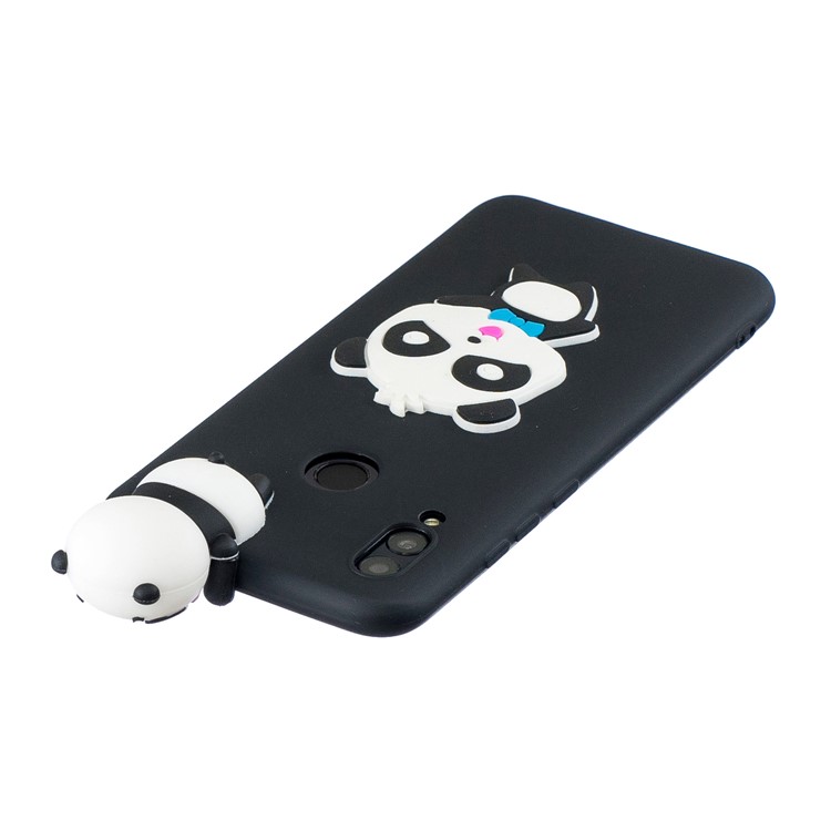 3D Pattern TPU Mobile Phone Shell for Huawei P Smart (2019) / Honor 10 Lite - Panda with Blue Bowknot-4