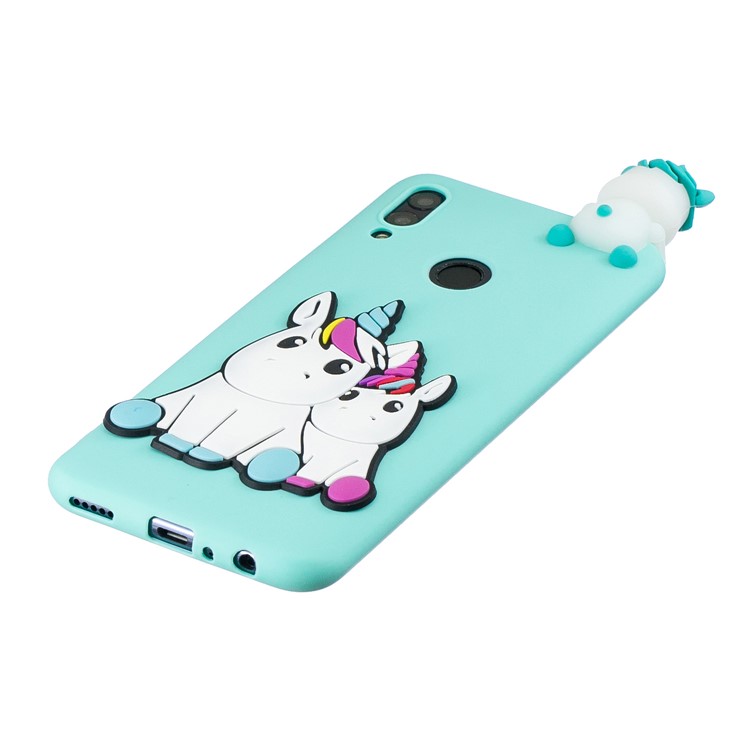 3D Pattern TPU Cell Phone Case Accessory for Huawei P Smart (2019) / Honor 10 Lite - Unicorns-3