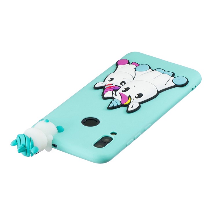 3D Pattern TPU Cell Phone Case Accessory for Huawei P Smart (2019) / Honor 10 Lite - Unicorns-4