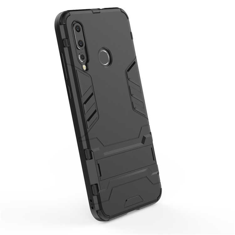 Cool Guard Plastic + TPU Hybrid -hülle Mit Ständer Für Huawei Nova 4 - Schwarz