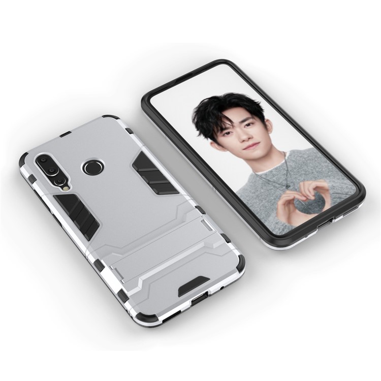 Cool Guard Plastic + TPU Hybrid Cover with Kickstand for Huawei nova 4 - Silver-3
