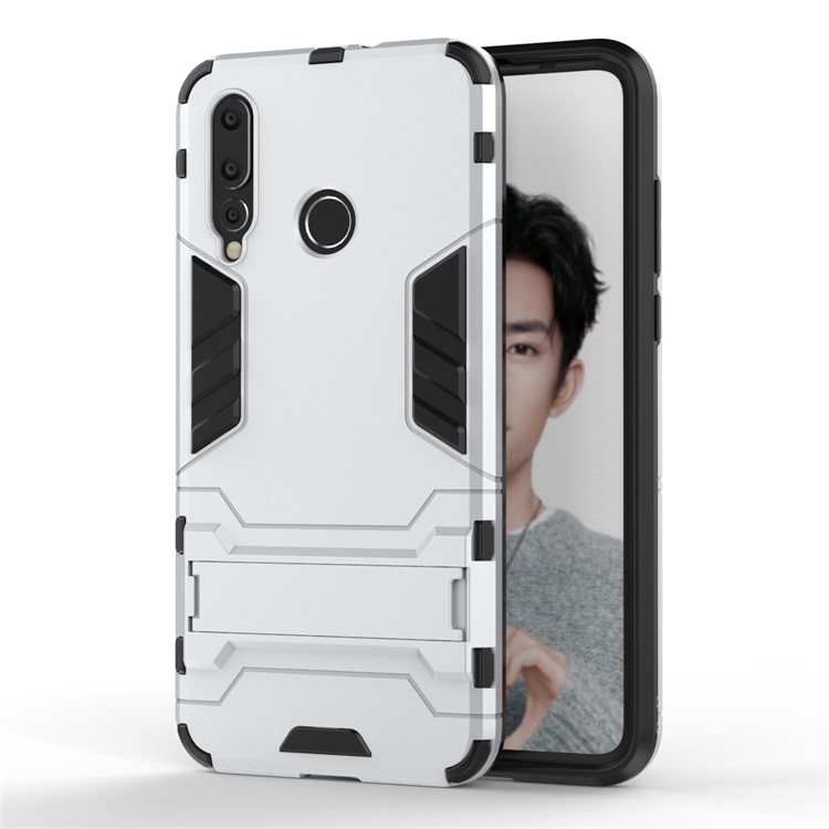 Cool Guard Plastic + TPU Hybrid Cover with Kickstand for Huawei nova 4 - Silver-4