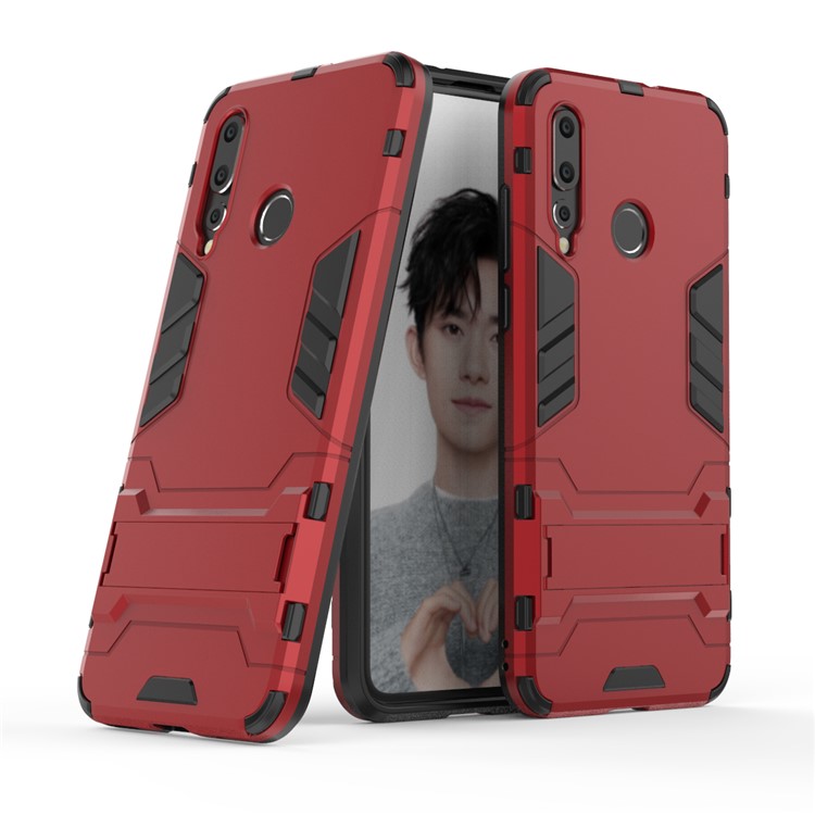 Cool Guard Kickstand Plastic + TPU Combo Phone Case for Huawei nova 4 - Red-1