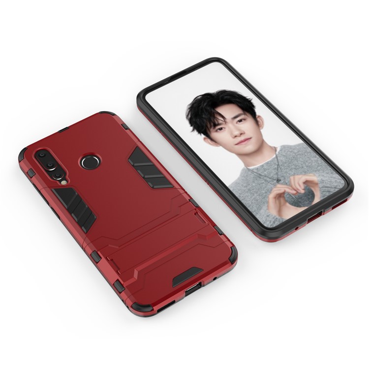 Cool Guard Kickstand Plastic + TPU Combo Phone Case for Huawei nova 4 - Red-4