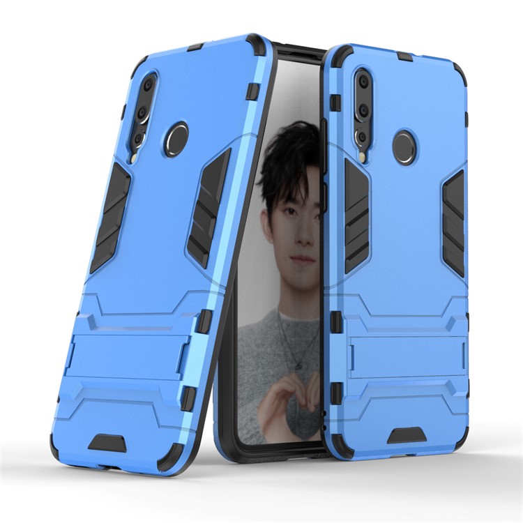 Cool Guard Plastic + TPU Hybrid Phone Cover with Kickstand for Huawei nova 4 - Baby Blue-1