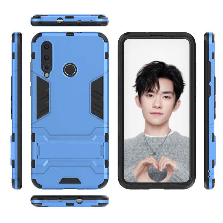 Cool Guard Plastic + TPU Hybrid Phone Cover with Kickstand for Huawei nova 4 - Baby Blue-2