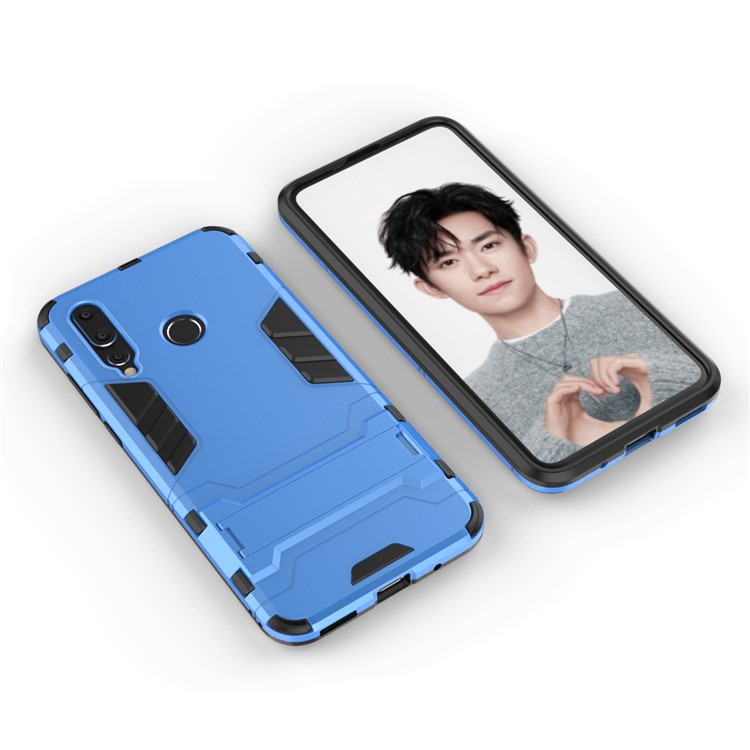 Cool Guard Plastic + TPU Hybrid Phone Cover with Kickstand for Huawei nova 4 - Baby Blue-4