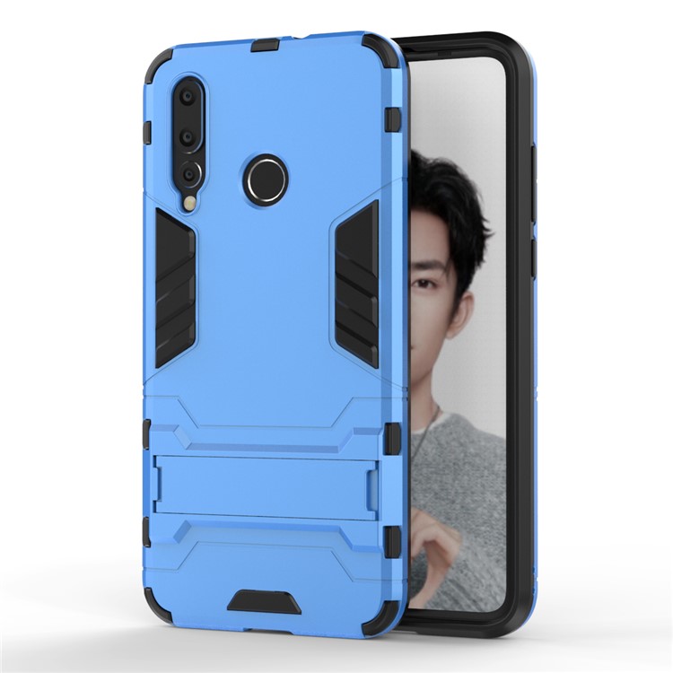 Cool Guard Plastic + TPU Hybrid Phone Cover with Kickstand for Huawei nova 4 - Baby Blue-5