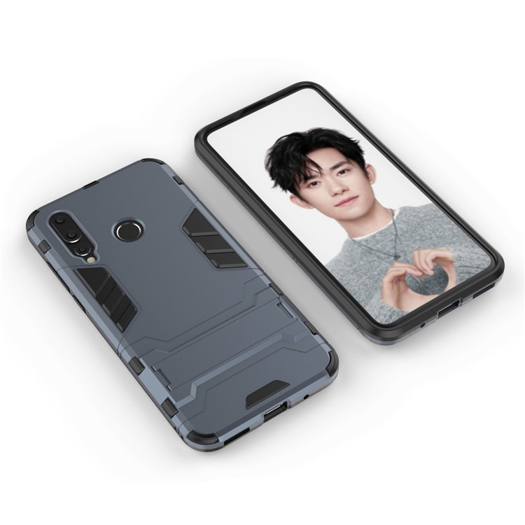 Cool Guard Kickstand Plastic + TPU Hybrid Protector Cover for Huawei nova 4 - Dark Blue-3