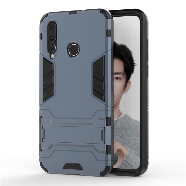 Cool Guard Kickstand Plastic + TPU Hybrid Protector Cover for Huawei nova 4 - Dark Blue-4