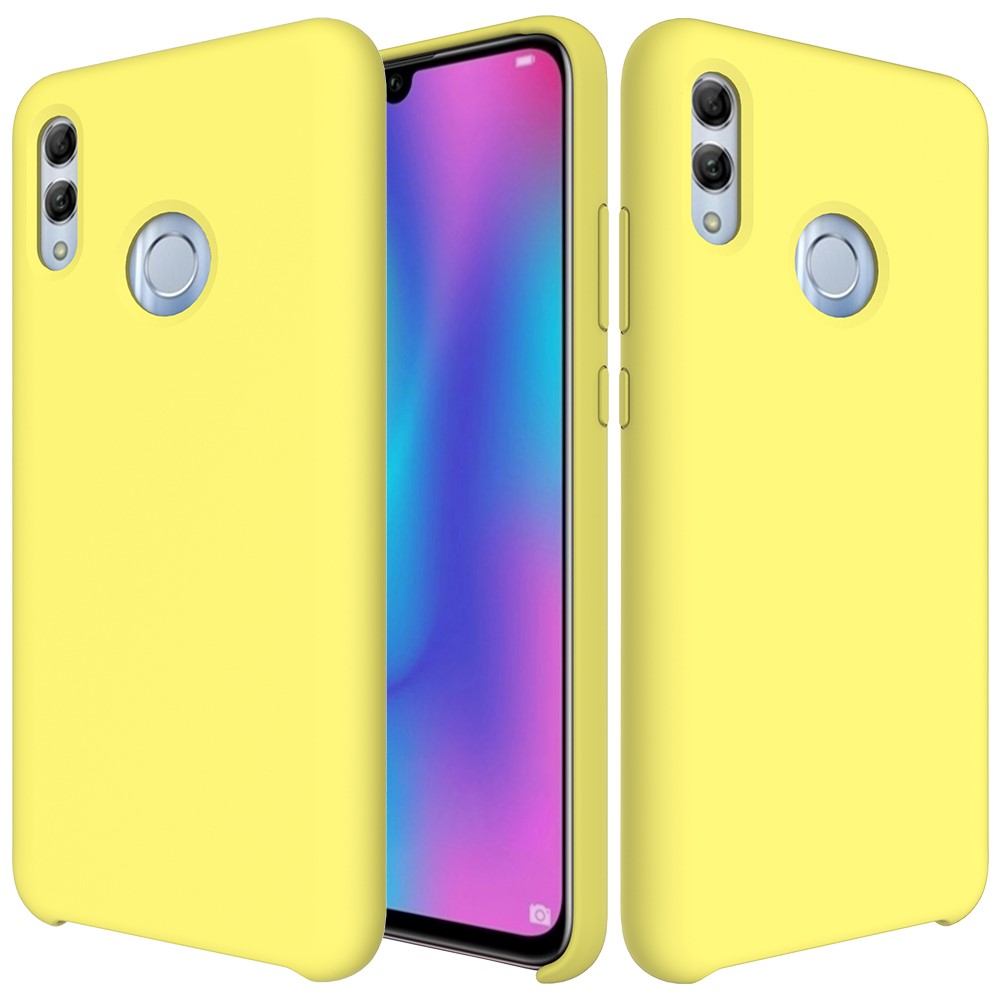 Liquid Silicone Protector Casing for Huawei Honor 10 Lite / P Smart (2019) - Yellow-1
