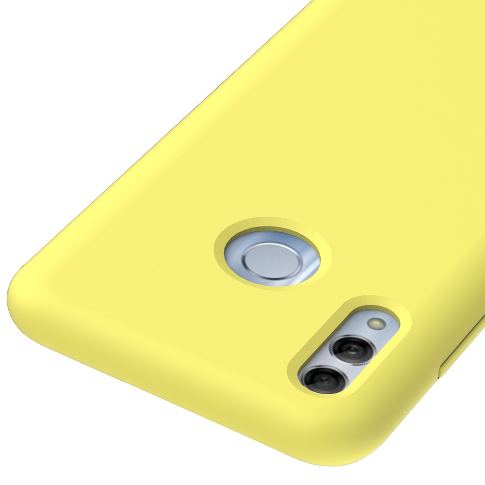 Liquid Silicone Protector Casing for Huawei Honor 10 Lite / P Smart (2019) - Yellow-2
