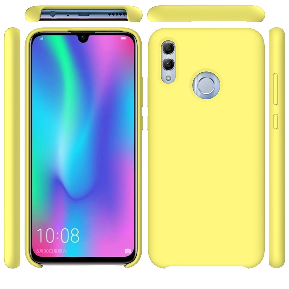Liquid Silicone Protector Casing for Huawei Honor 10 Lite / P Smart (2019) - Yellow-5