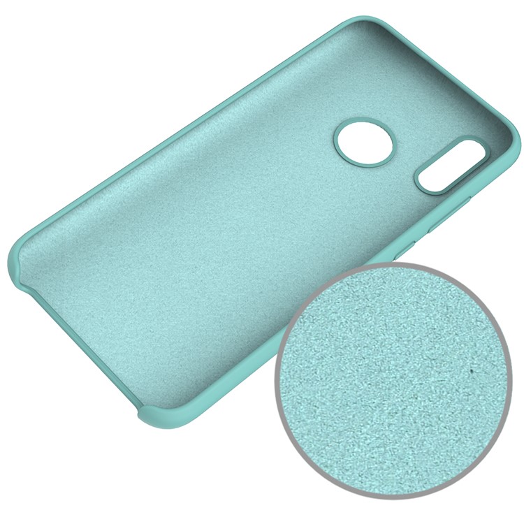 Liquid Silicone Protector Cell Phone Case for Huawei Honor 10 Lite / P Smart (2019) - Cyan-4