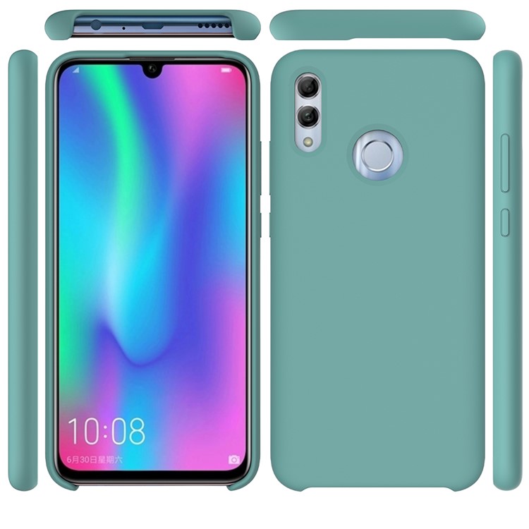 Liquid Silicone Protector Cell Phone Case for Huawei Honor 10 Lite / P Smart (2019) - Cyan-5