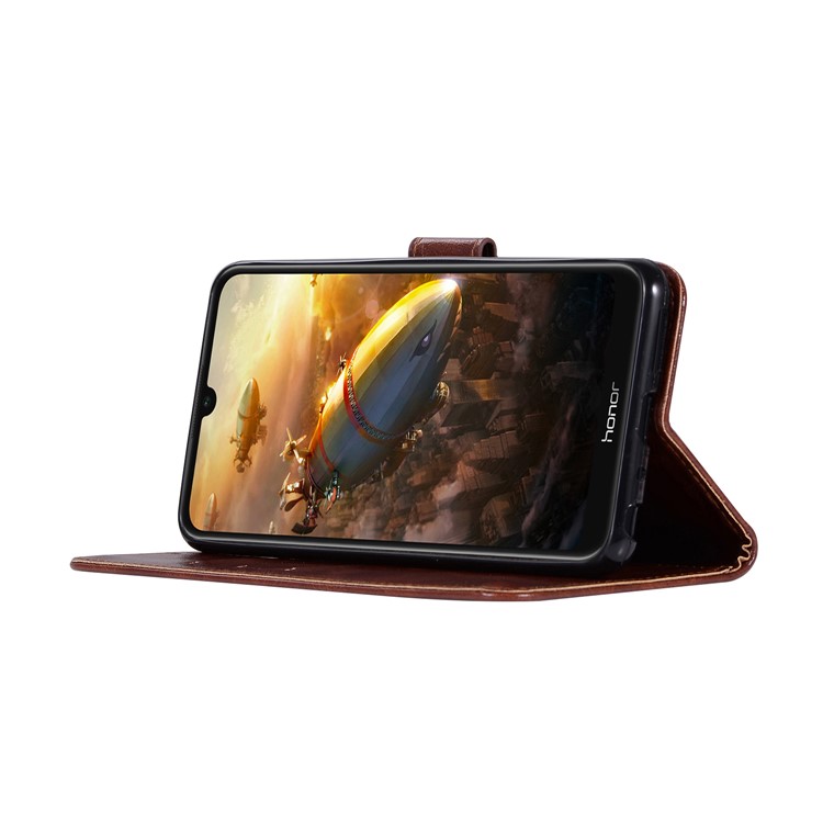 Premium Vintage Leather Stand Cover with Card Slots for Huawei Honor 8A - Coffee-5