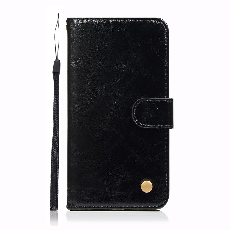 Vintage Premium PU Leather Wallet Case with Stand for Huawei P30 Pro - Black-2