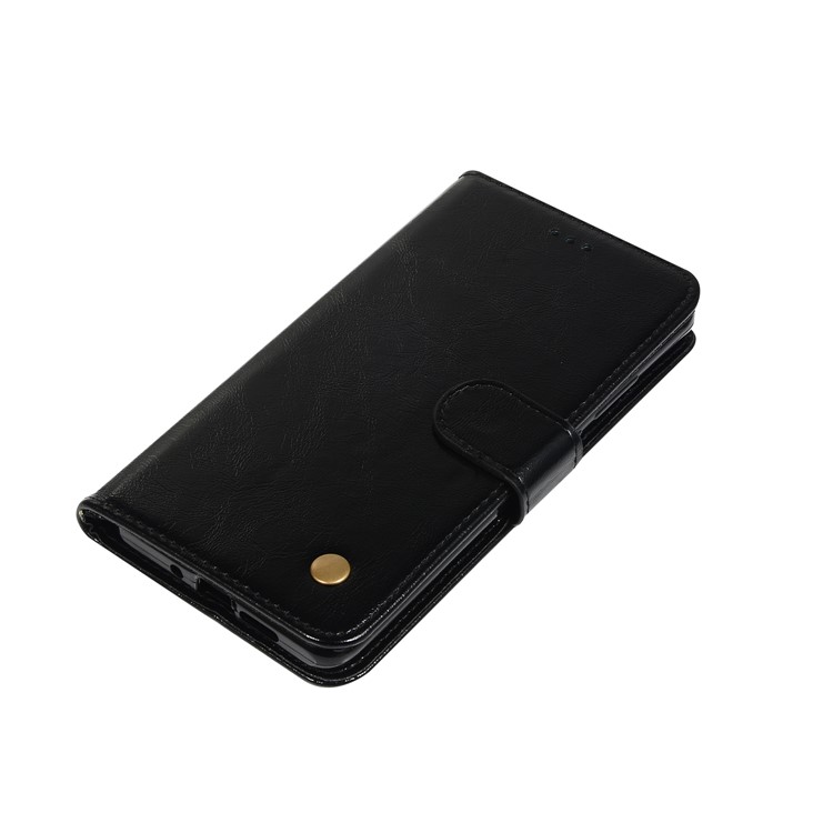 Vintage Premium PU Leather Wallet Case with Stand for Huawei P30 Pro - Black-7