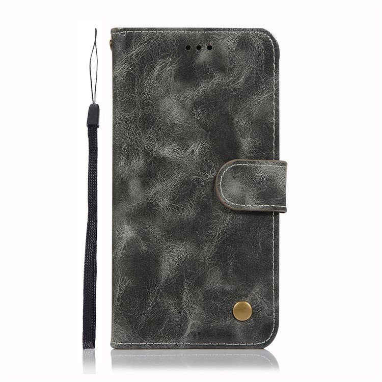 Vintage Premium PU Leather Wallet Cover with Stand for Huawei P30 Pro - Grey-2
