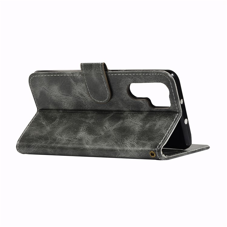 Vintage Premium PU Leather Wallet Cover with Stand for Huawei P30 Pro - Grey-5