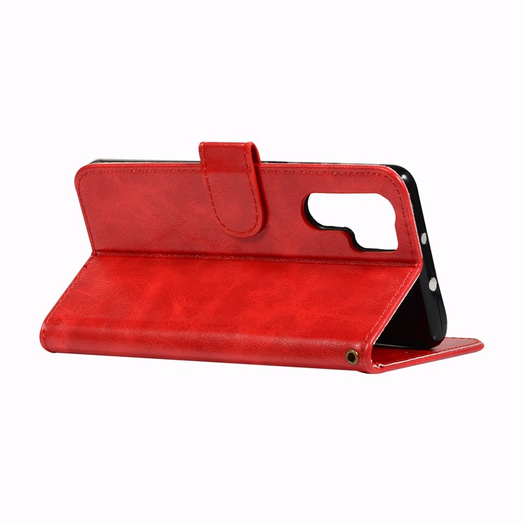 Vintage Premium PU Leder Brieftasche Schale Mit Ständer Für Huawei P30 Pro - Rot-5