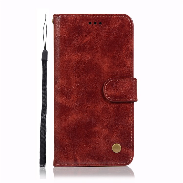 Vintage Premium PU Leather Wallet Casing with Stand for Huawei P30 Pro - Wine Red-2