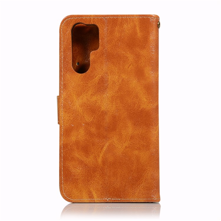 Vintage Premium PU Leder Brieftasche Handyhülle Mit Ständer Für Huawei P30 Pro - Braun-3