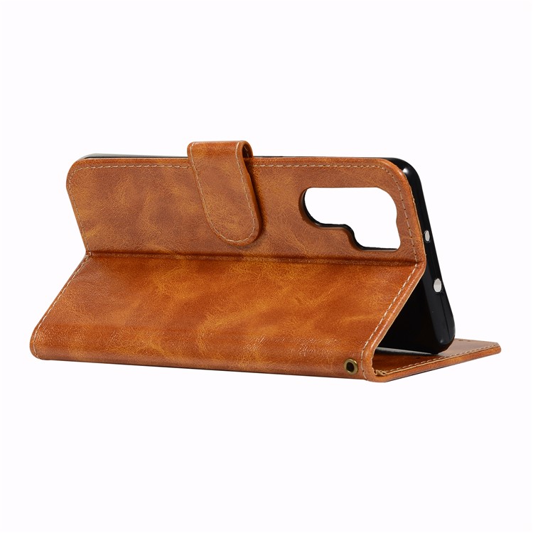 Vintage Premium PU Leder Brieftasche Handyhülle Mit Ständer Für Huawei P30 Pro - Braun-5