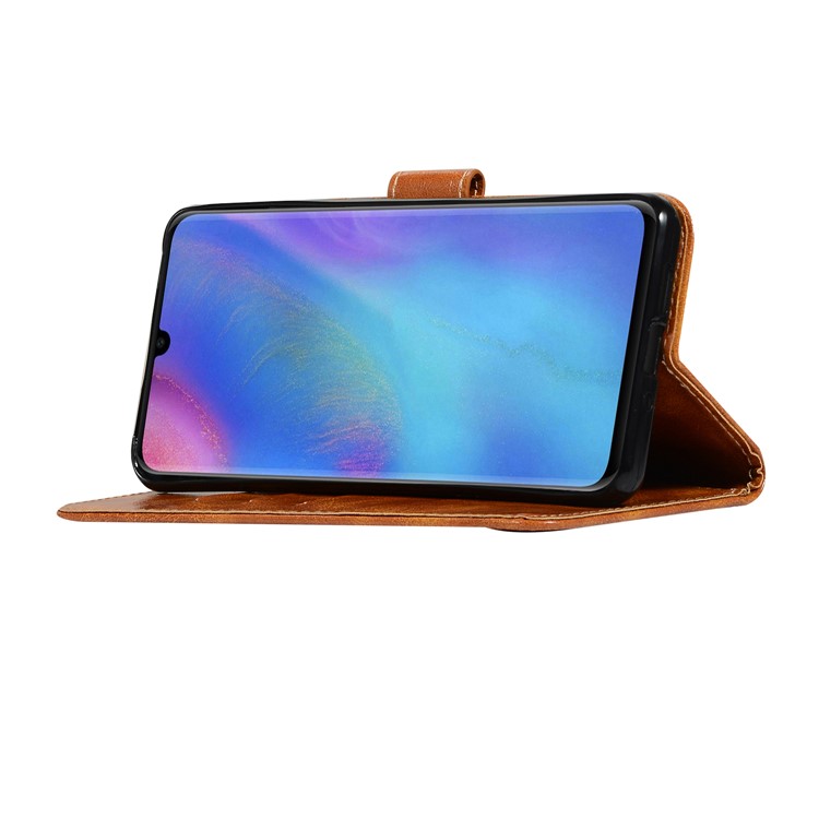 Vintage Premium PU Leder Brieftasche Handyhülle Mit Ständer Für Huawei P30 Pro - Braun-6
