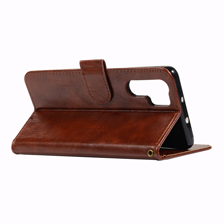 Vintage Premium PU Leather Wallet Cell Phone Case with Stand for Huawei P30 Pro - Coffee-4