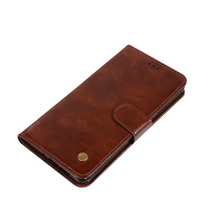 Vintage Premium PU Leather Wallet Cell Phone Case with Stand for Huawei P30 Pro - Coffee-6