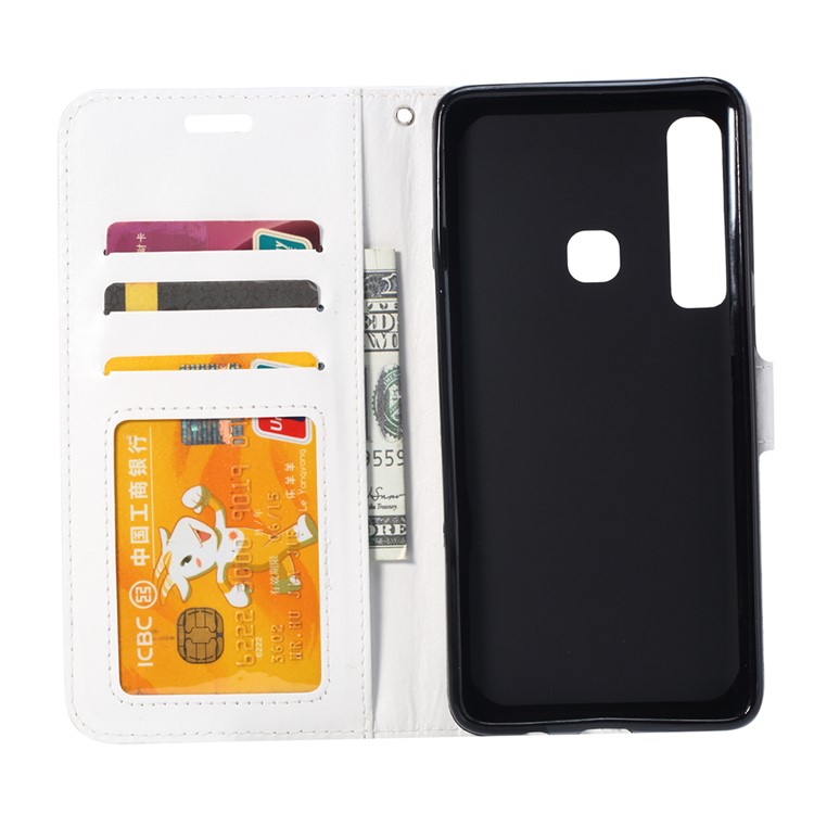 Crazy Horse Texture Wallet Stand Leather Phone Cover for Huawei P30 Lite - White-4