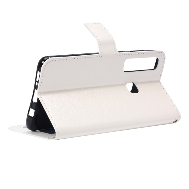 Crazy Horse Texture Wallet Stand Leather Phone Cover for Huawei P30 Lite - White-5