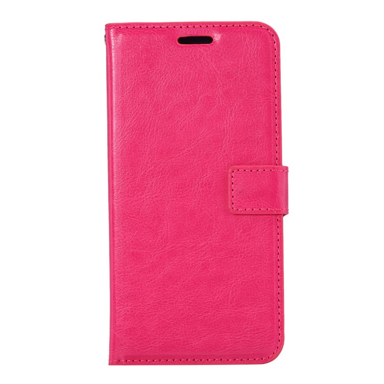 Portafoglio Pazzesco Da Cavalletto In Pelle Per Telefono Huawei P30 Lite - Rosa-2
