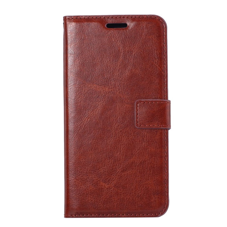 Crazy Horse Texture Wallet Stand Couvercle de Protection en Cuir Pour Huawei P30 Lite - Brun-2