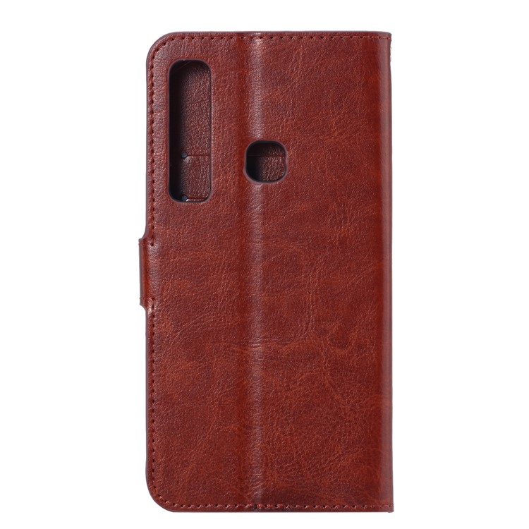 Crazy Horse Texture Wallet Stand Couvercle de Protection en Cuir Pour Huawei P30 Lite - Brun-3