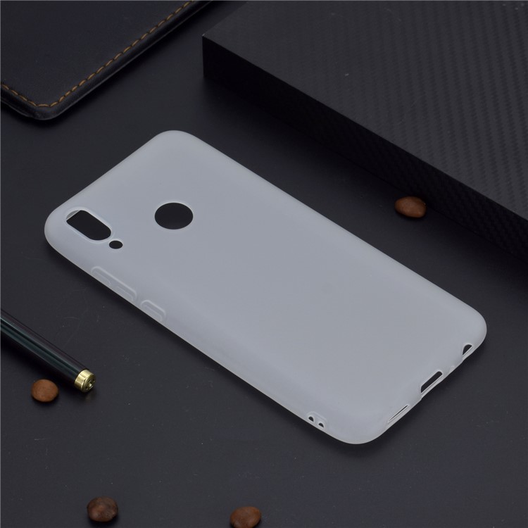 Soft Matte TPU Gel Phone Cover for Huawei Honor 10 Lite / P Smart (2019) - White-6
