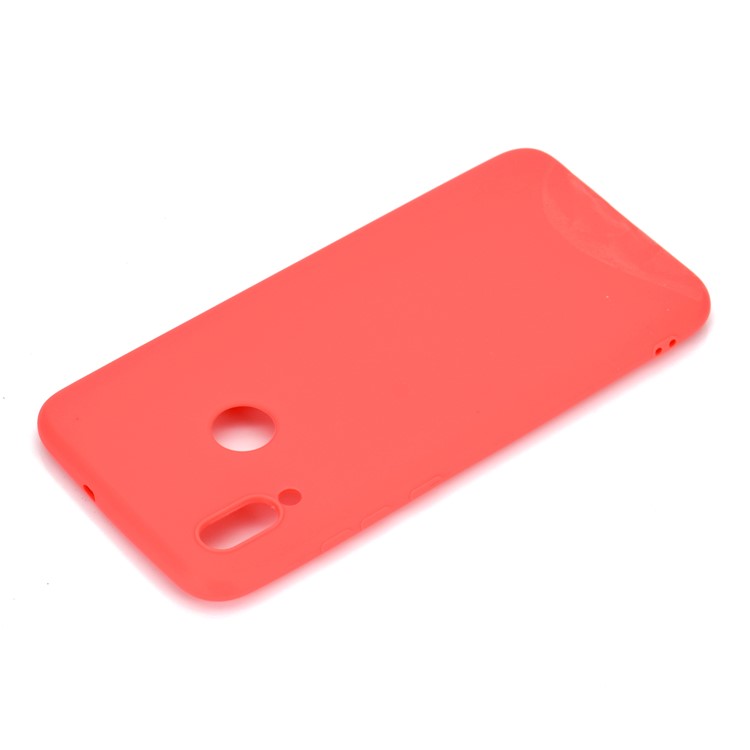 Soft Matte TPU Gel Phone Back Case for Huawei Honor 10 Lite / P Smart (2019) - Red-4