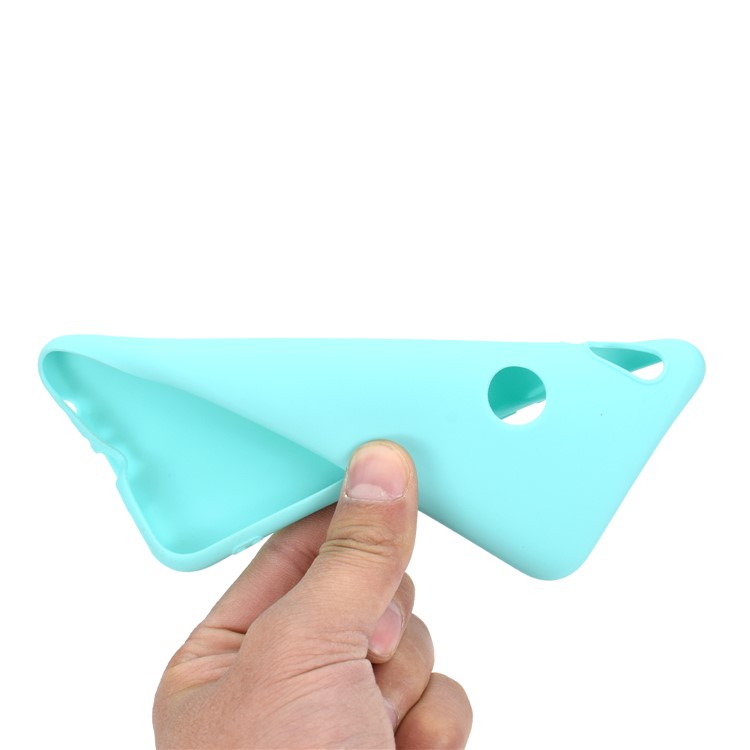 Soft Matte TPU Gel Protective Shell for Huawei Honor 10 Lite / P Smart (2019) - Cyan-5