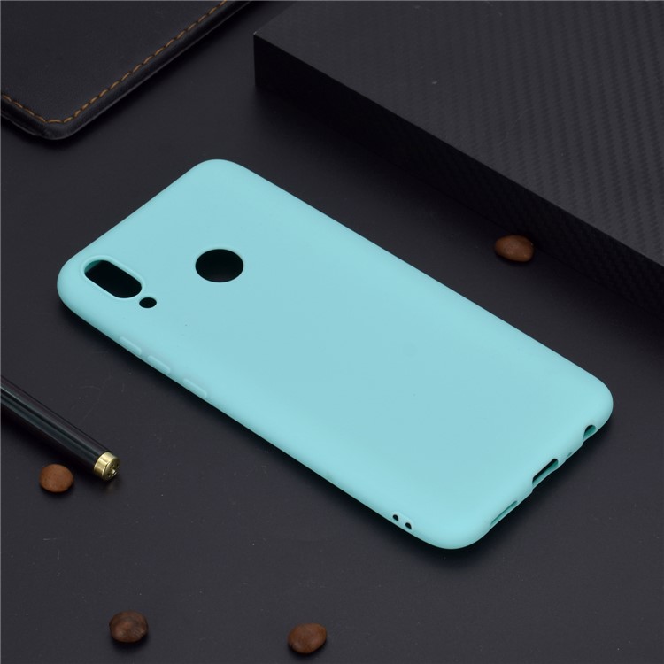 Soft Matte TPU Gel Protective Shell for Huawei Honor 10 Lite / P Smart (2019) - Cyan-6