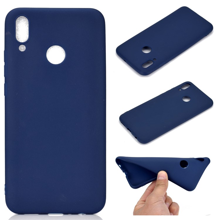 Soft Matte TPU Gel Phone Accessory Case for Huawei Honor 10 Lite / P Smart (2019) - Blue-1