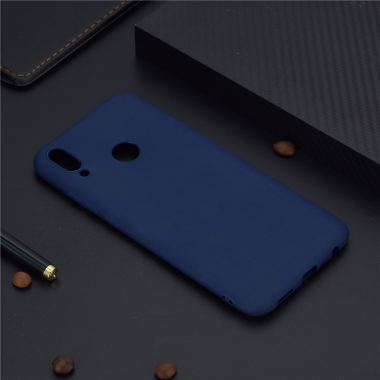 Soft Matte TPU Gel Phone Accessory Case for Huawei Honor 10 Lite / P Smart (2019) - Blue-6