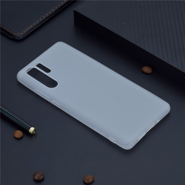 Solid Color Matte TPU Protective Phone Cover for Huawei P30 Pro - White-6