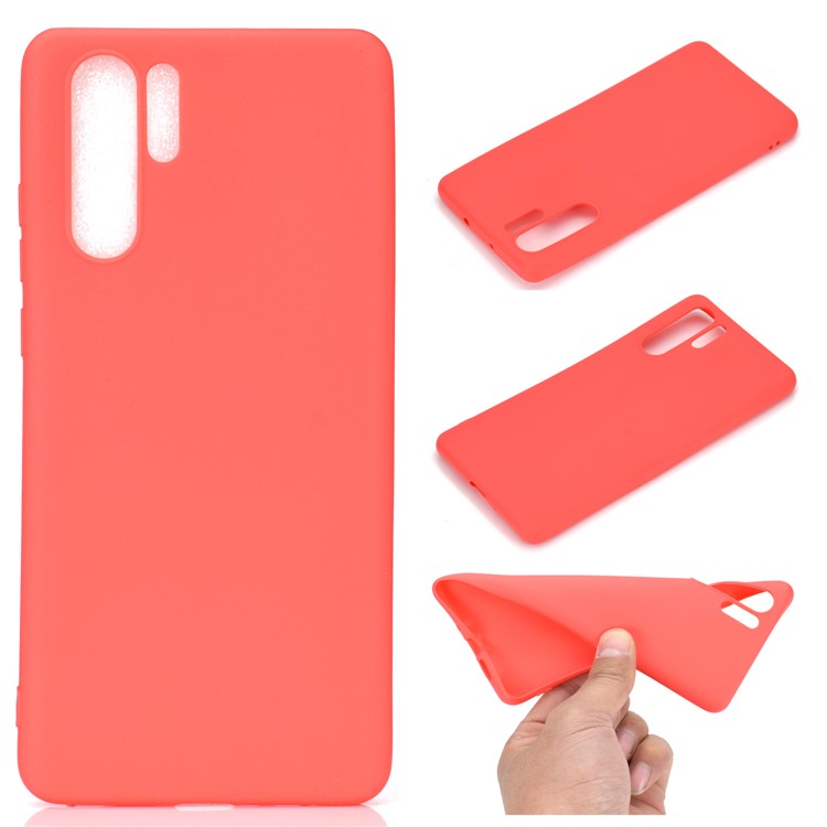 Solid Color Matte TPU Protective Phone Shell for Huawei P30 Pro - Red-1