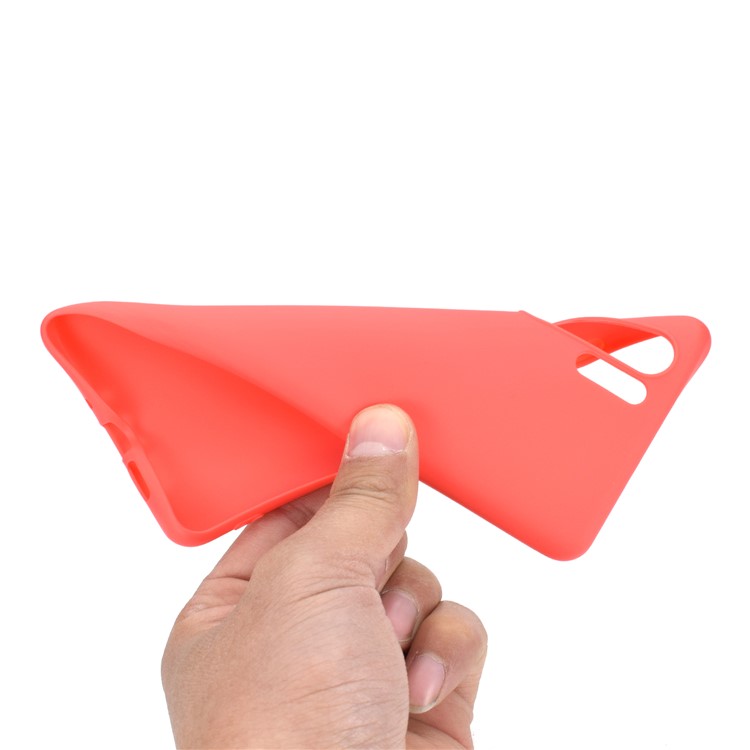 Solid Color Matte TPU Protective Phone Shell for Huawei P30 Pro - Red-5